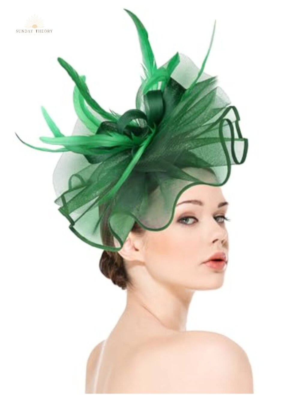 Womens Linen Feather Fascinator Hat Headband Derby Wedding Tea Party